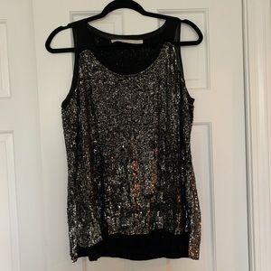 Sequined festive party top by Custommade